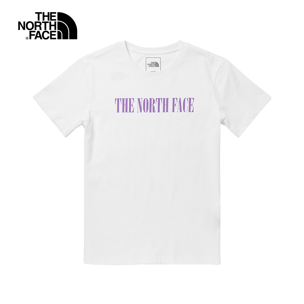 The North Face北面女款白色休閒品牌印花短袖T恤｜7WAUFN4