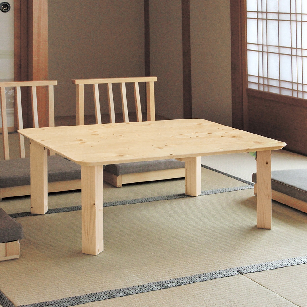 JP Kagu 台灣製日式雲杉木製長方形和室桌90x70cm(茶几/矮桌/折疊桌)