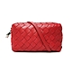 【BOTTEGA VENETA 寶緹嘉】609407 經典小羊皮Mini Format金屬拉鍊肩背斜背包(紅色) product thumbnail 1