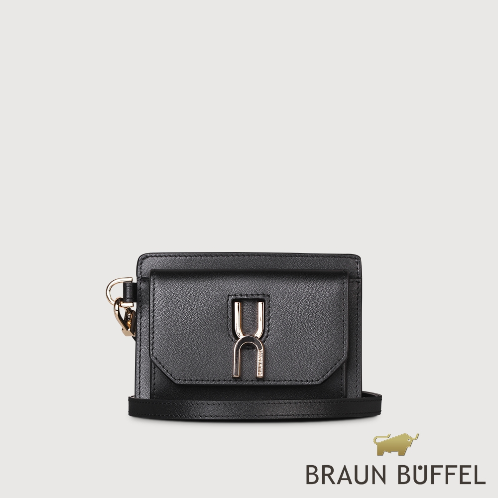 【BRAUN BUFFEL 德國小金牛】台灣總代理  賽德琳 證件夾-黑色/BF828-170-BK