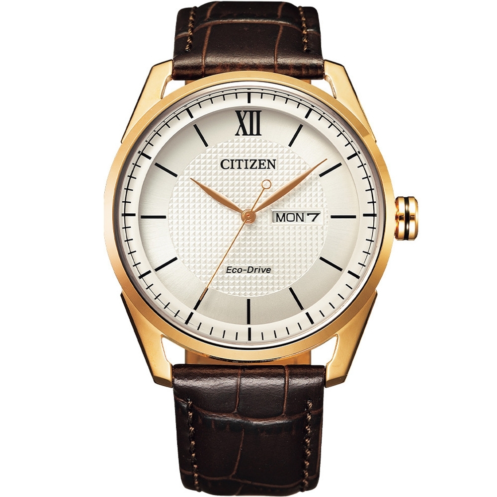 CITIZEN星辰 GENT'S 經典格紋紳士腕錶 AW0082-19A-42mm