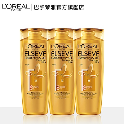 LOREAL Paris 巴黎萊雅 金緻護髮精油洗髮露400mlX3入