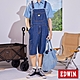 EDWIN 橘標 寬版吊帶牛仔短褲-男-中古藍 product thumbnail 1