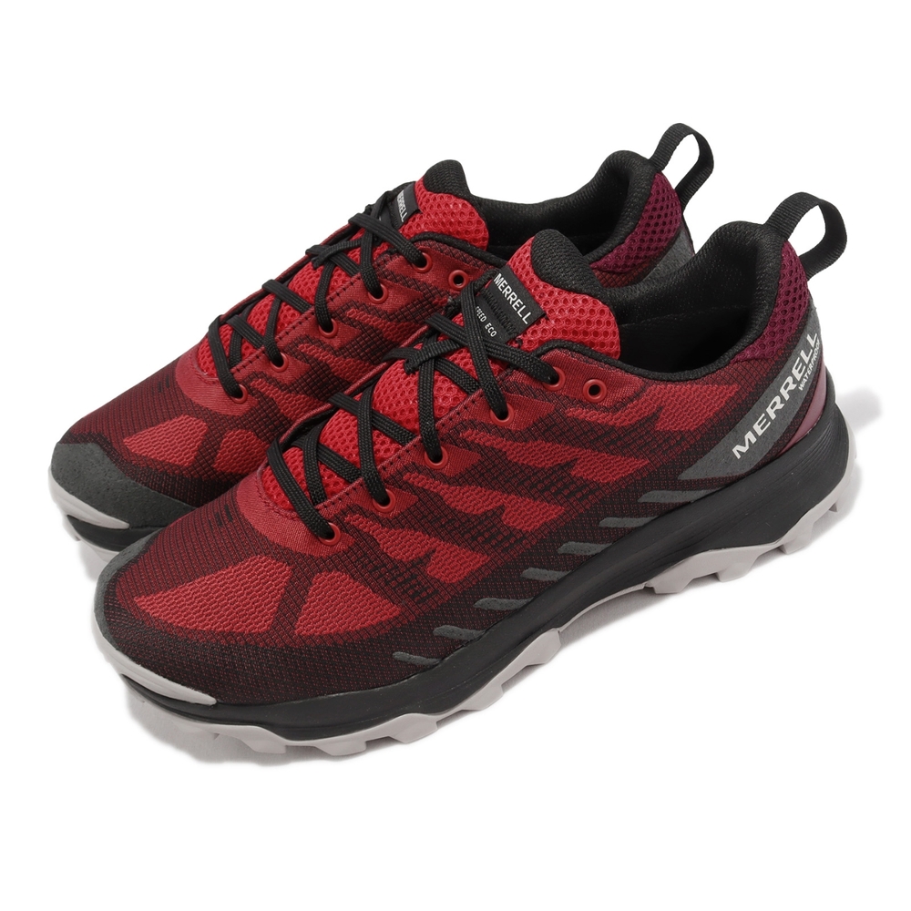 Merrell 登山鞋 Speed ECO WP 男鞋 黑 紅 防水 戶外 健行 溯溪 抓地 耐磨 ML037001