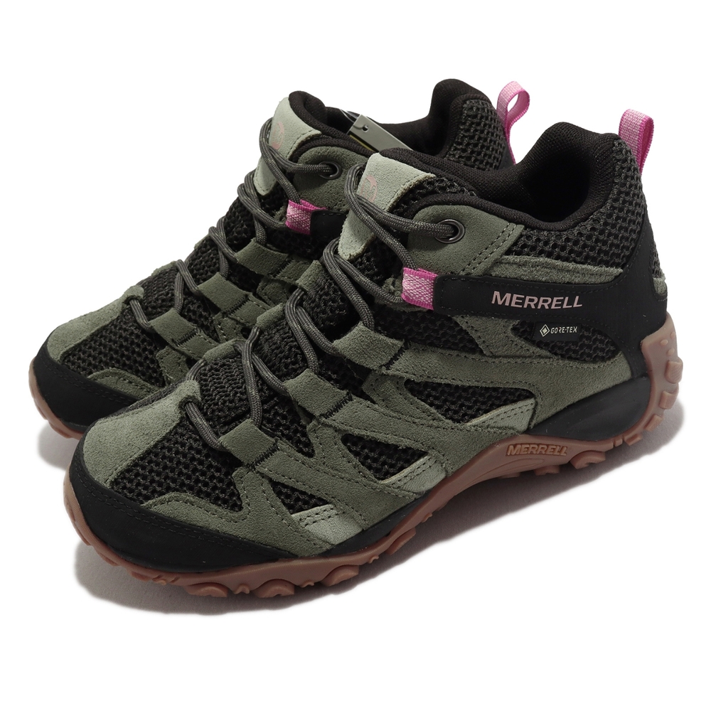 Merrell 戶外鞋 Alverstone Mid GTX 女鞋 墨綠 黑 防水 麂皮 襪套式 登山鞋 ML135206