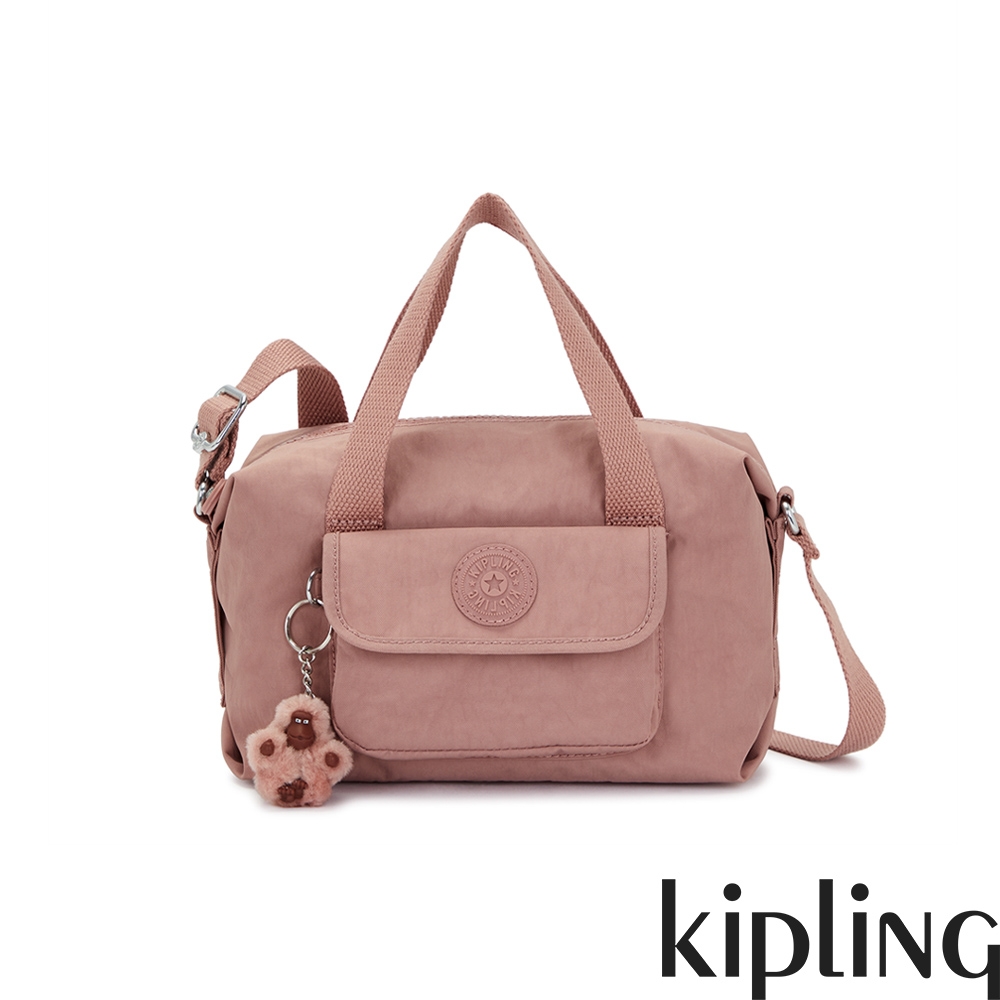 Kipling 乾燥藕粉色波士頓手提兩用包-BRYNNE