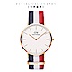 Daniel Wellington DW 手錶 Classic Cambridge 36mm藍白紅織紋錶 絕版 DW00100032 product thumbnail 1