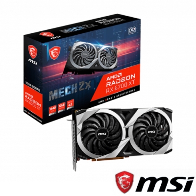 MSI微星 Radeon RX 6700 XT MECH 2X 12G OC 顯示卡