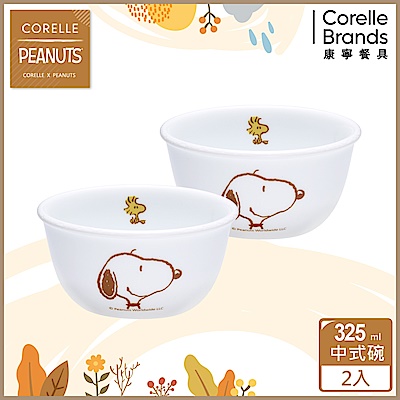 【美國康寧】CORELLE SNOOPY FRIENDS 2件式餐碗組-B01