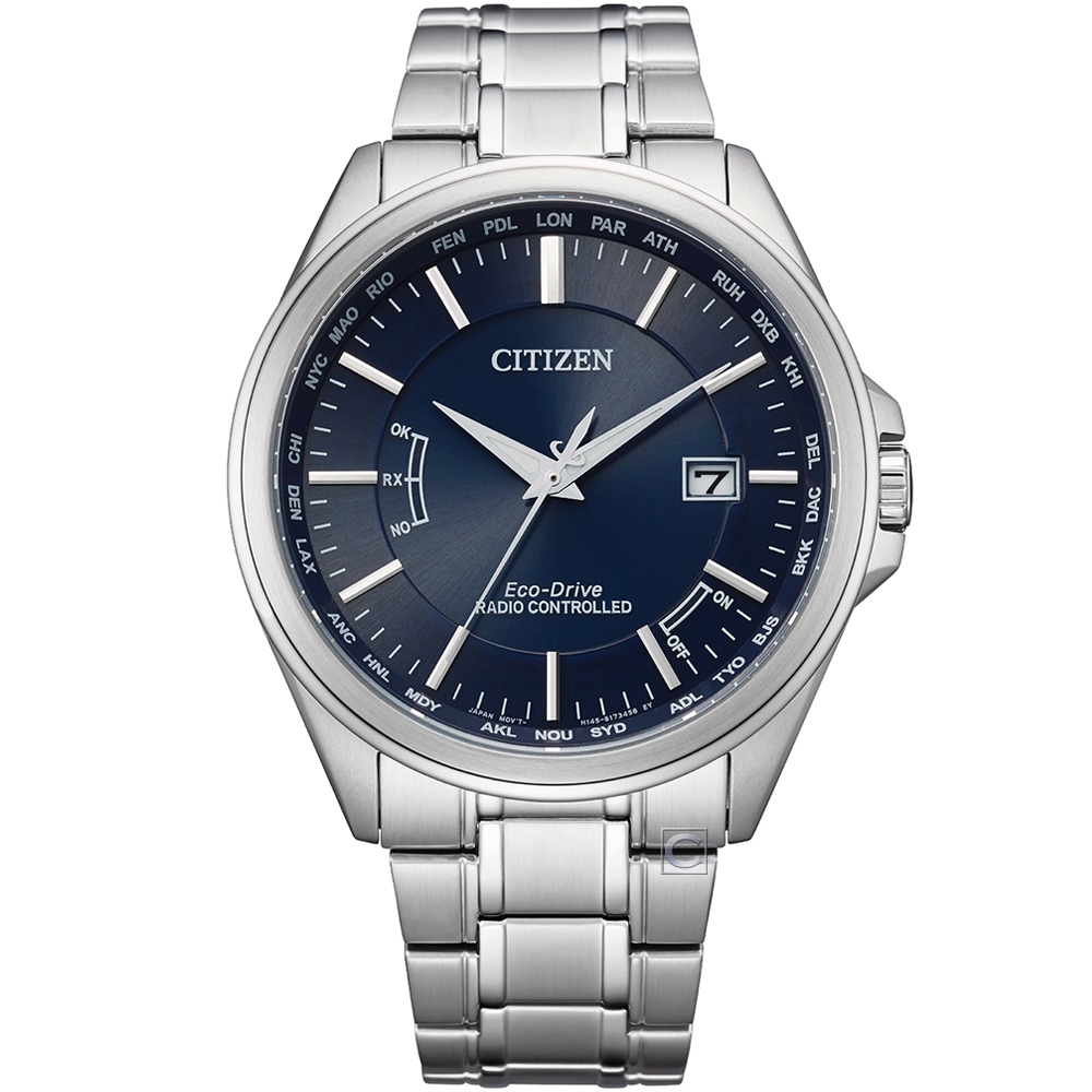 CITIZEN星辰 GENT'S 城市時尚光動能電波男錶(CB0250-84L)43.3mm