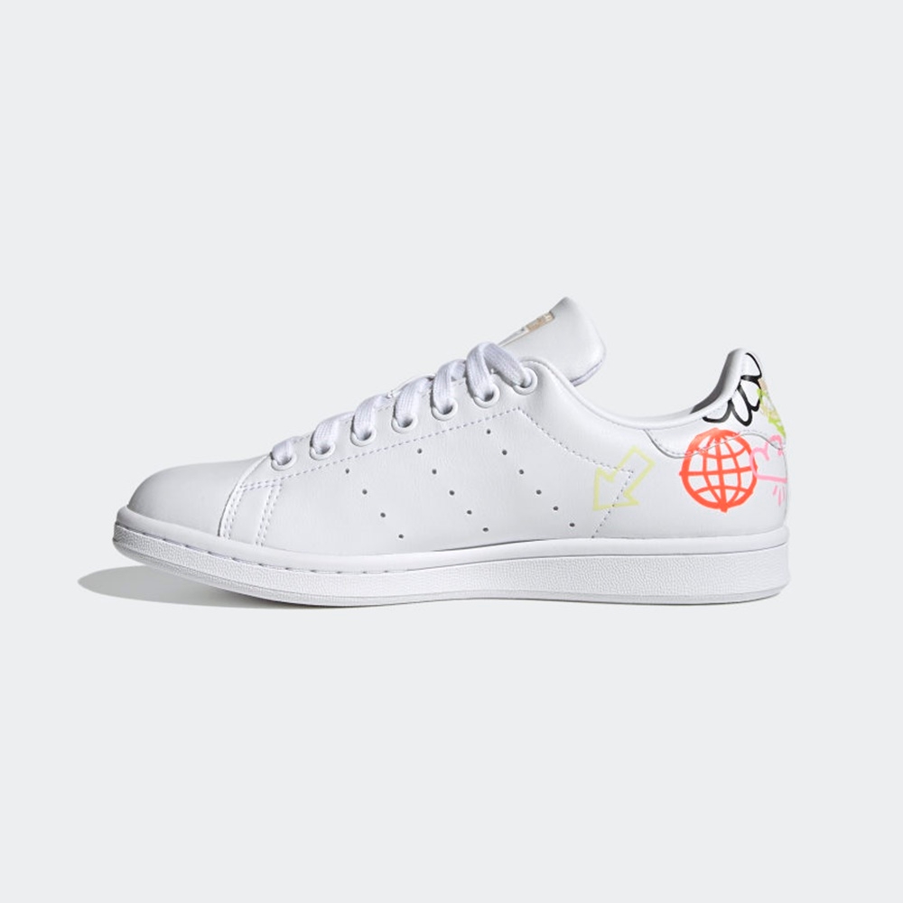 ADIDAS STAN SMITH W 塗鴉 女休閒鞋-白-FX5679