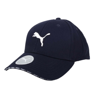 PUMA 帽子 老帽 棒球帽 遮陽帽 可調式  藍 02282402