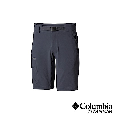 Columbia 哥倫比亞 男款-鈦 防潑短褲-深灰 UAM06850DY