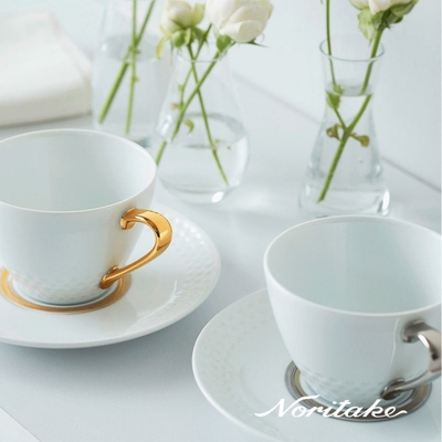 【NORITAKE】金銀漆咖啡對杯組 210ml(新品上市)