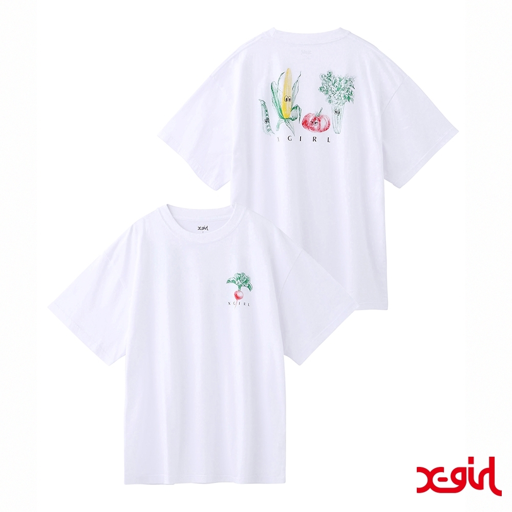 X-girl VEGETABLE S/S MENS TEE短袖T恤-白