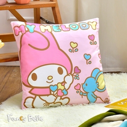 義大利Fancy Belle Sanrio-甜心美樂蒂 麂皮靠墊 45*45CM