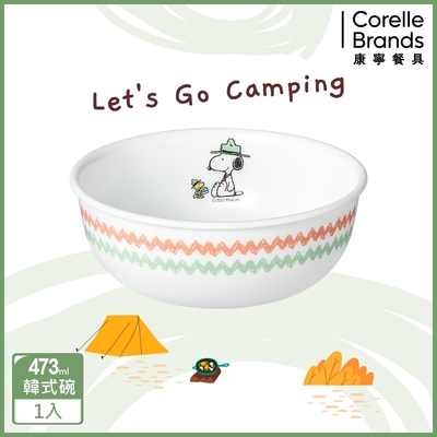 【美國康寧】CORELLE SNOOPY CAMPING-473ml韓式湯碗