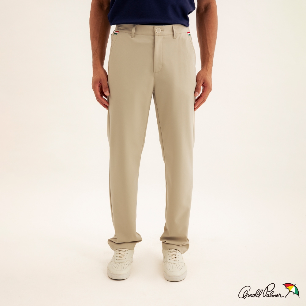 Arnold Palmer -男裝-彈性錐形機能休閒長褲-卡其色