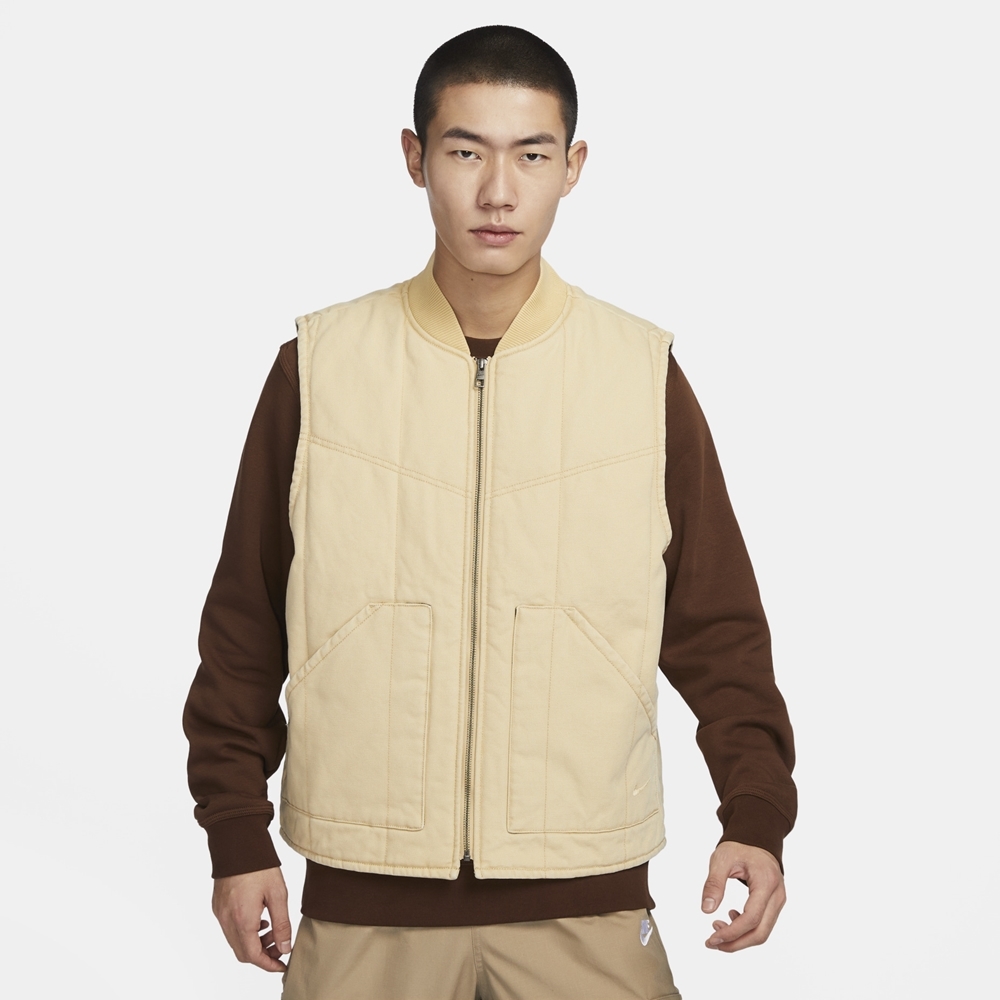 NIKE AS M NL PADDED WORK VEST 男背心-米黃色-FQ1862252