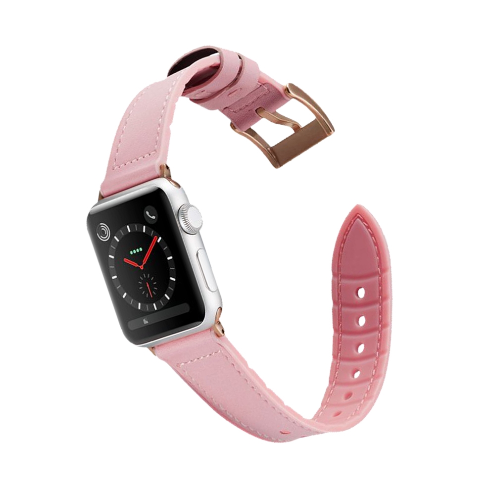 Apple watch 42mm/44mm 質感皮紋手錶腕帶替換錶帶