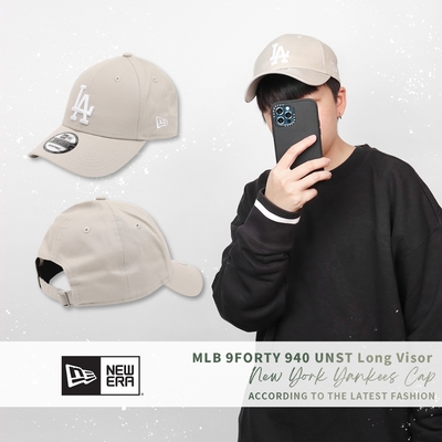 New Era 帽子9FORTY 男女款卡其老帽棒球帽洛杉磯道奇MLB 大聯盟 