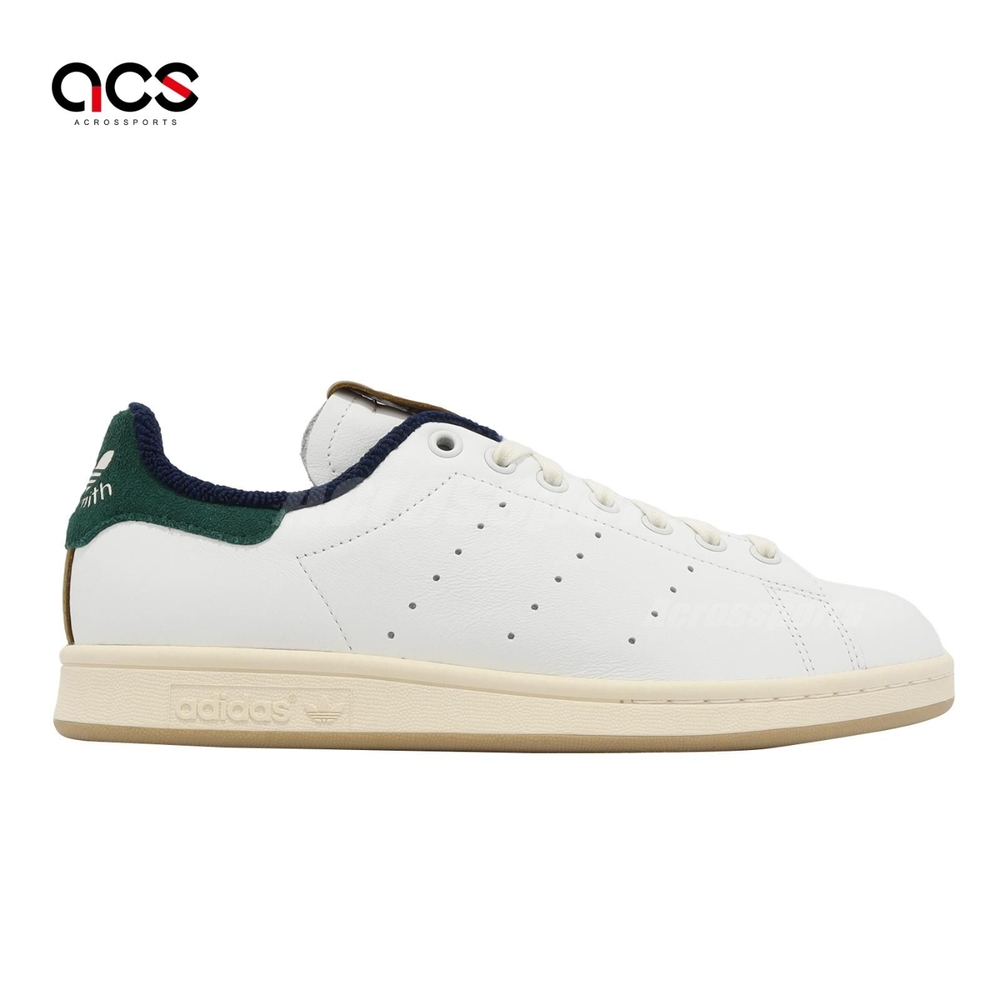 adidas 休閒鞋Stan Smith 男鞋白綠棕經典皮革小白鞋三葉草愛迪達ID2030