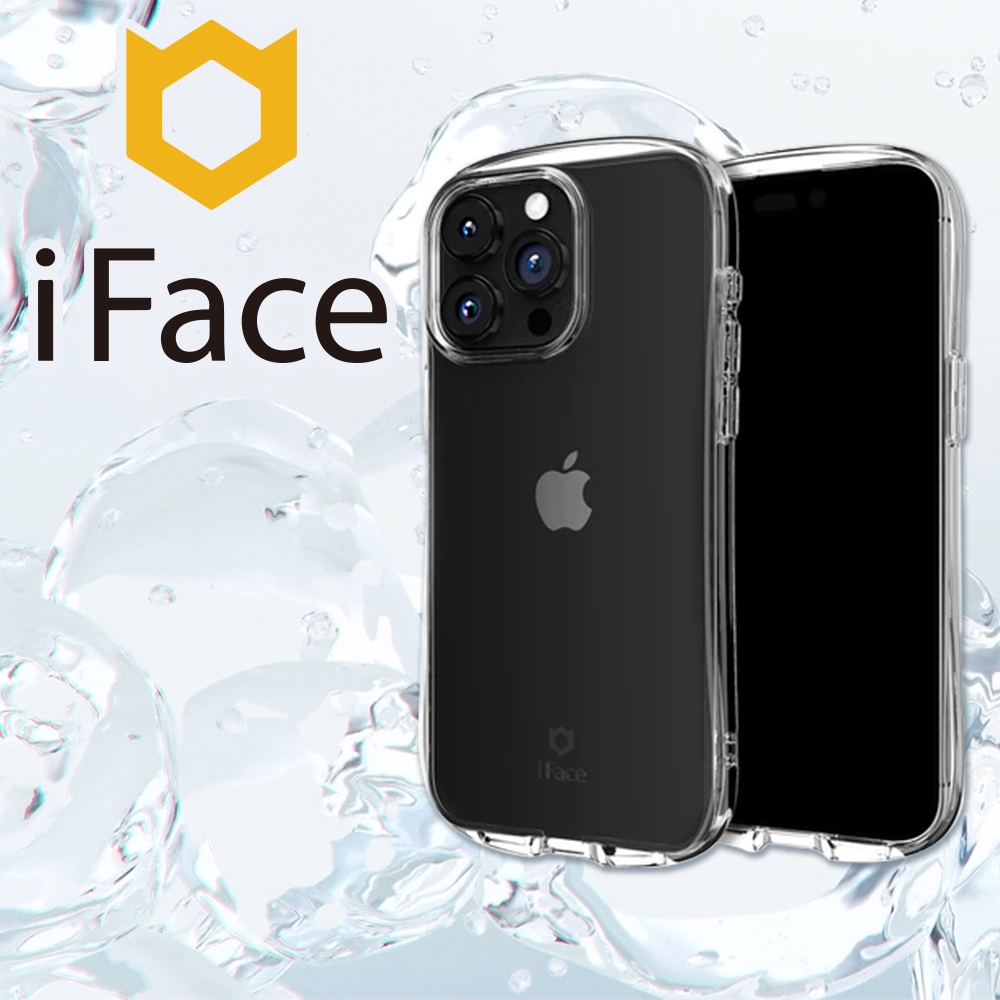 日本iFace iPhone 15 Pro Max Look in Clear 抗衝擊曲線保護殼- 透明