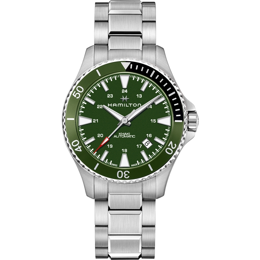 Hamilton漢米爾頓 KHAKI NAVY 卡其海軍系列 SCUBA AUTO腕錶 (H82375161)-綠/41mm