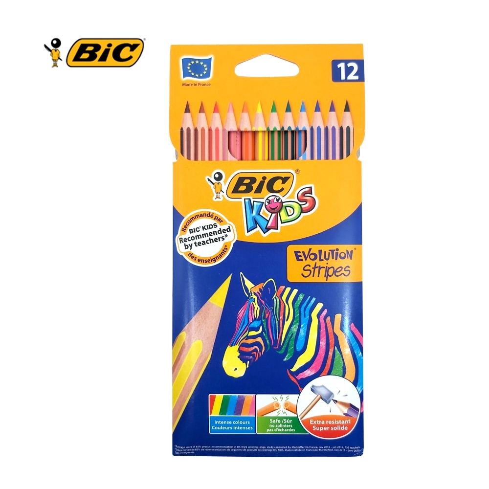 BIC 12雙色鉛筆-斑馬組