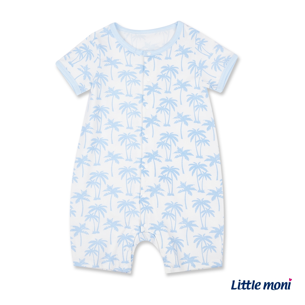 【Little moni】嬰兒繽紛印花棕梠樹遊戲褲連身裝(66~90CM)