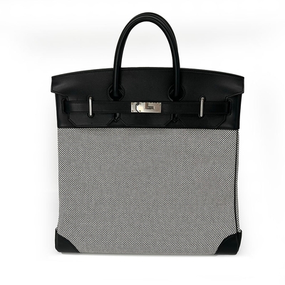 HERMES 愛馬仕 鉑金包 Hac Birkin （40cm/黑色/銀釦/Ｕ刻）