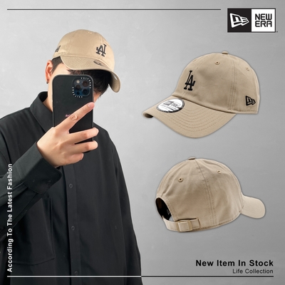 New Era 帽子 Classic MLB 男女款 奶茶 卡其 黑 基本款 LA 洛杉磯 道奇 棒球帽 老帽 NE12712416