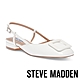 STEVE MADDEN-BELARI 漆皮方扣前包繞踝涼跟鞋-白色 product thumbnail 1