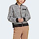 Adidas Vichy Jacket [HZ4478] 女 飛行外套 休閒 千鳥格 寬鬆 舒適 時尚 亞洲版 黑白 product thumbnail 1