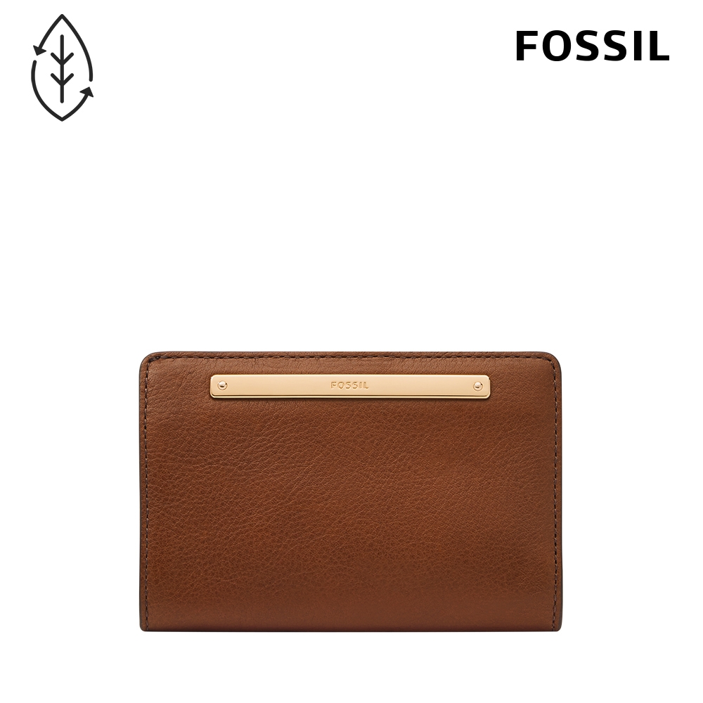 FOSSIL Liza 輕巧型真皮短夾-咖啡色X金飾片 SL7986G200