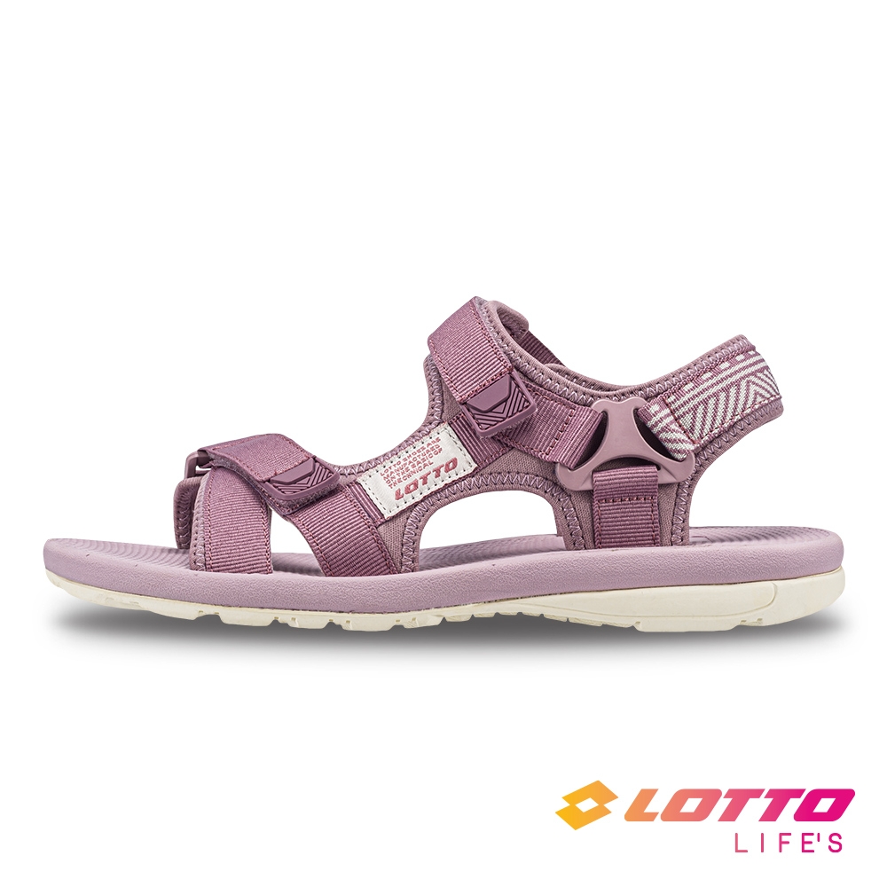 【LOTTO 義大利】女 風格織帶涼鞋(梅紫色-LT4AWS5543)