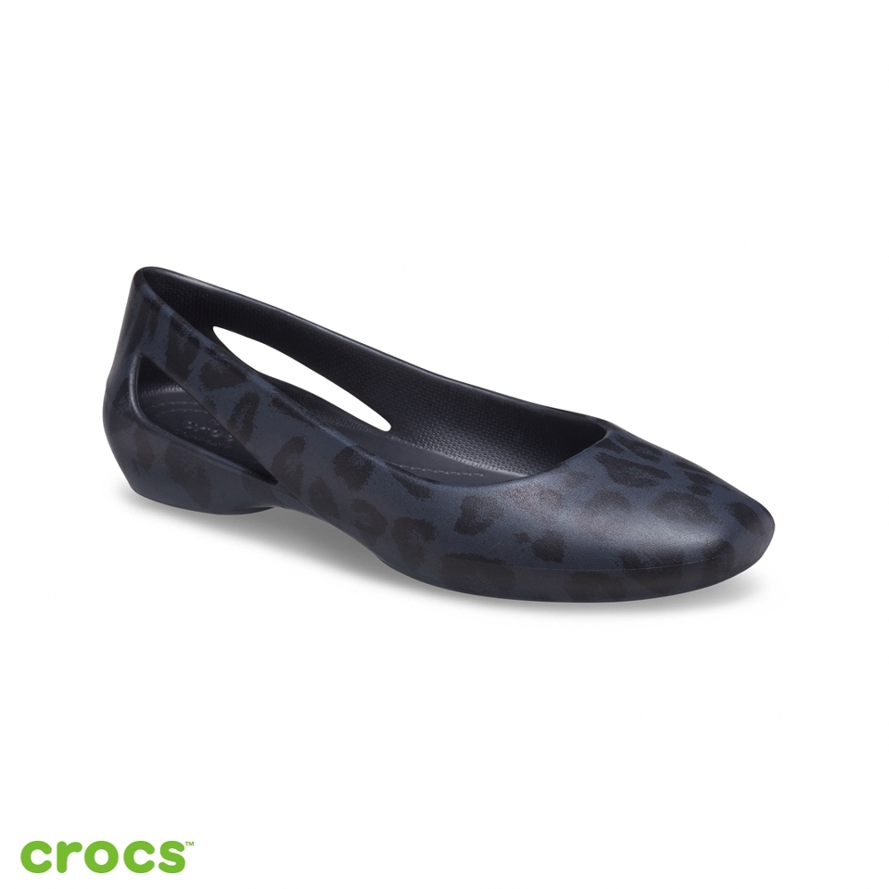 Crocs 卡駱馳 (女鞋) 思瓏圖案平底鞋-206210-90L