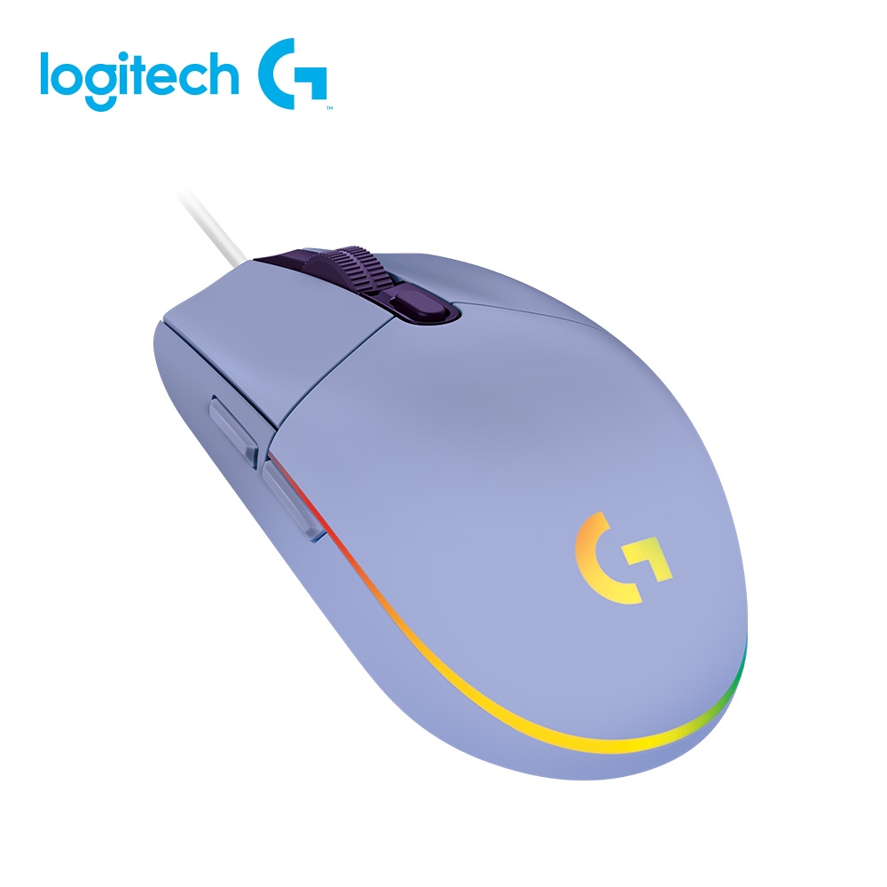 羅技 logitech G G102 炫彩遊戲滑鼠-紫