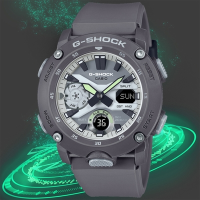 CASIO 卡西歐 G-SHOCK 時尚深灰 雙顯腕錶 禮物推薦 畢業禮物 47mm / GA-2000HD-8A