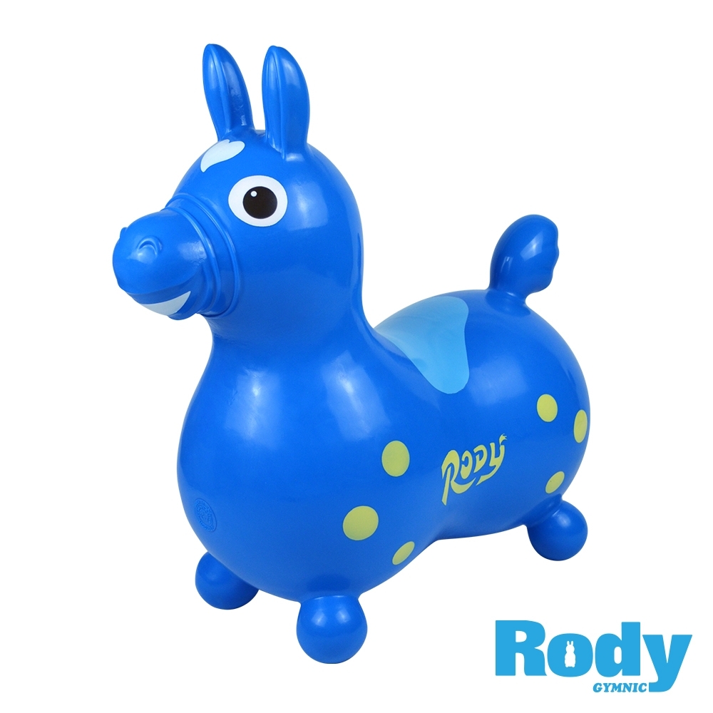 RODY跳跳馬-經典基本色附打氣筒-藍色(義大利原裝進口)