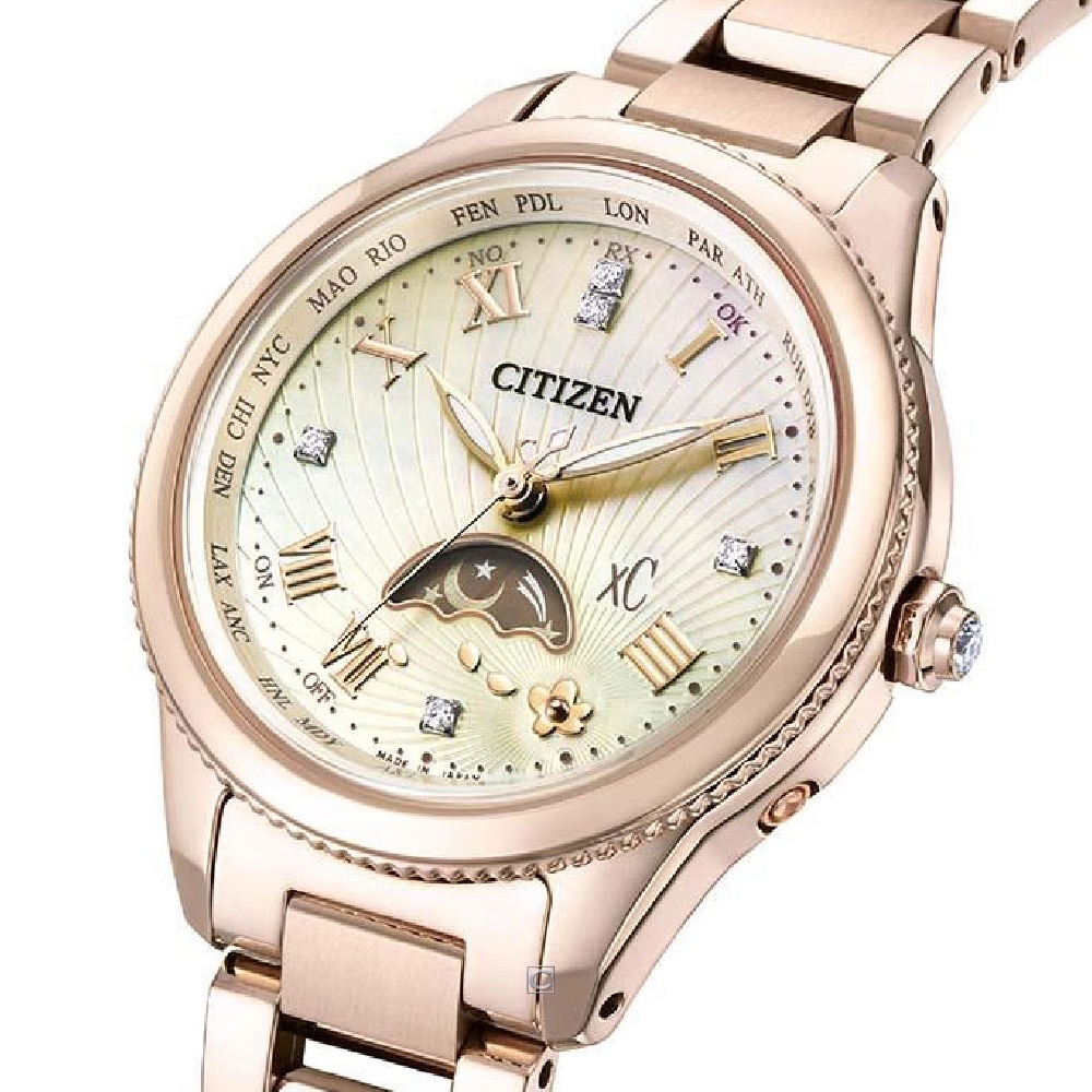 CITIZEN xC 櫻花粉紅 時尚電波錶 EE1006-51W/29mm