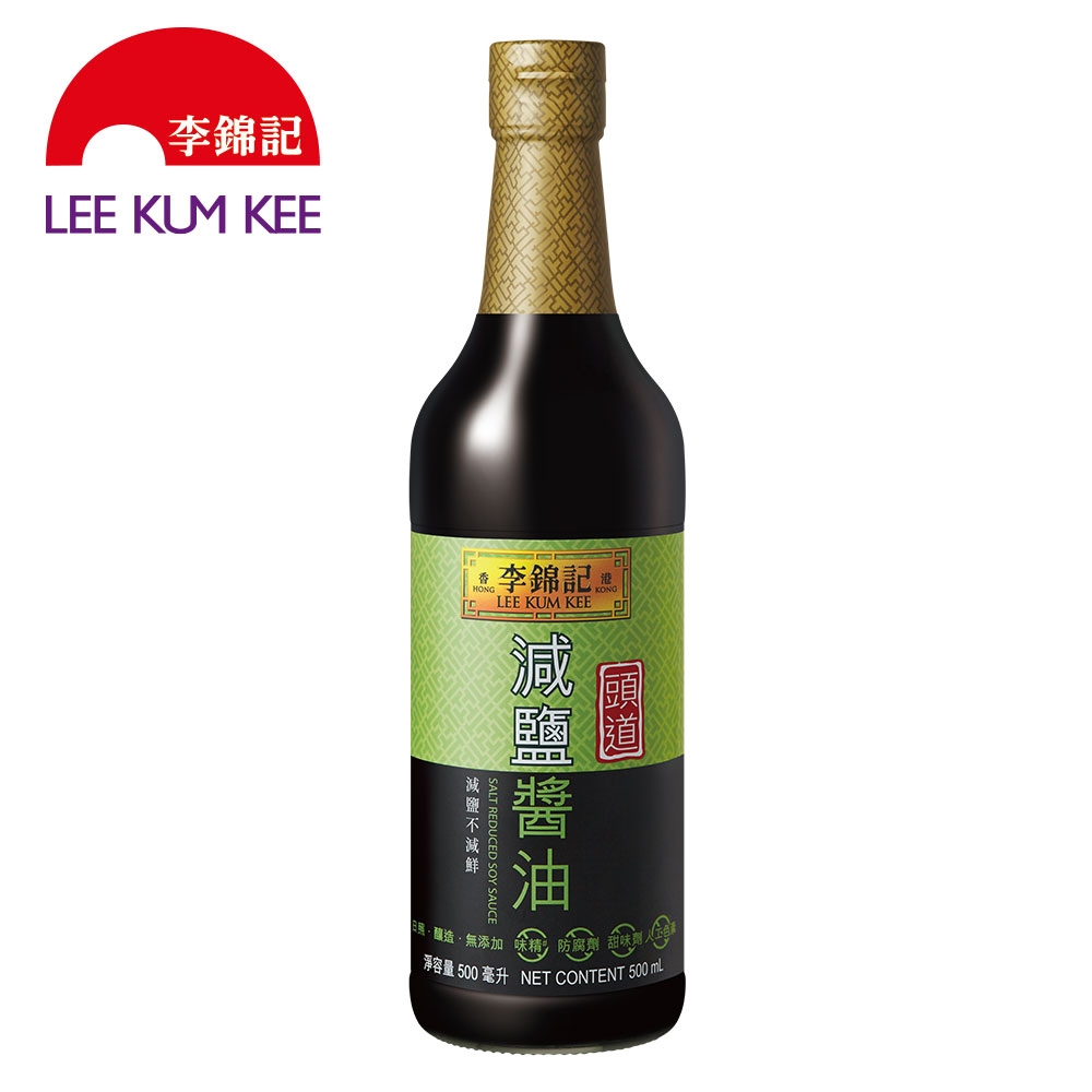 (任選)李錦記 頭道減鹽醬油500ml