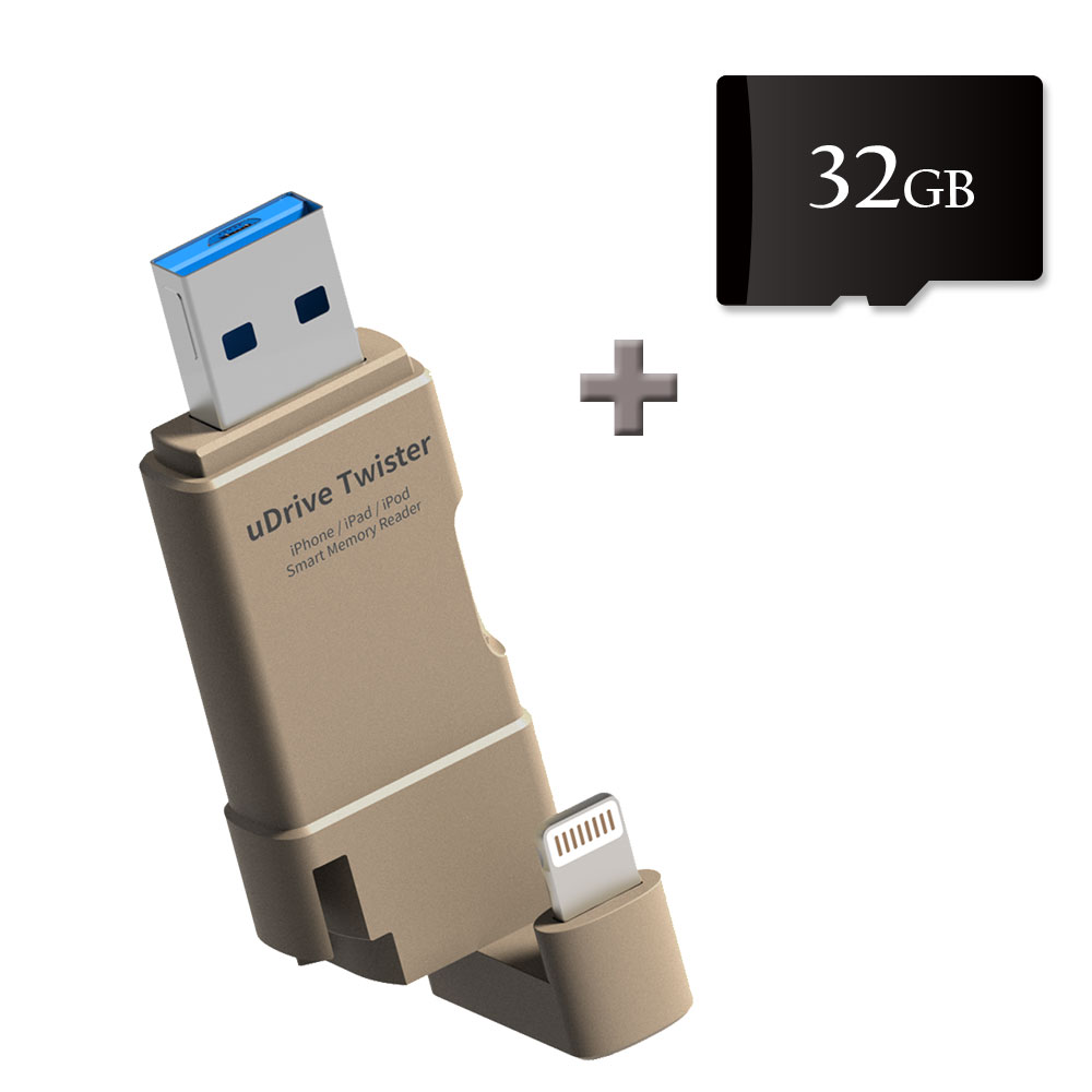 TEKQ uDrive Twister USB3.1 32G OTG雙頭蘋果碟