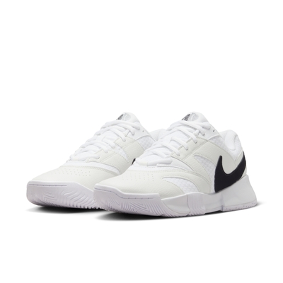 NIKE 休閒鞋 女鞋 運動鞋 網球鞋 W COURT LITE 4 黑白 FD6575-100