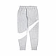 Nike 長褲 NSW Fleece Pants 休閒 男款 合身 抽繩鬆緊腰帶 口袋 大勾勾 穿搭 灰 白 DH1024-063 product thumbnail 1