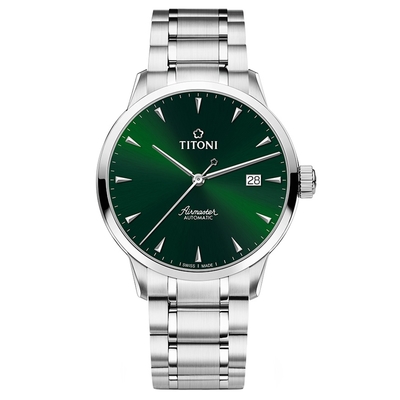 TITONI 梅花錶 空中霸王系列 放射紋機械腕錶 40mm / 83733S-673