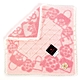CLATHAS 山茶花包包造型蕾絲滾邊格紋純綿方巾-粉紅色 product thumbnail 1