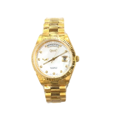 Ogival 愛其華 公司貨 經典金色紅寶石 機械腕錶-男錶(30328GK)36mm