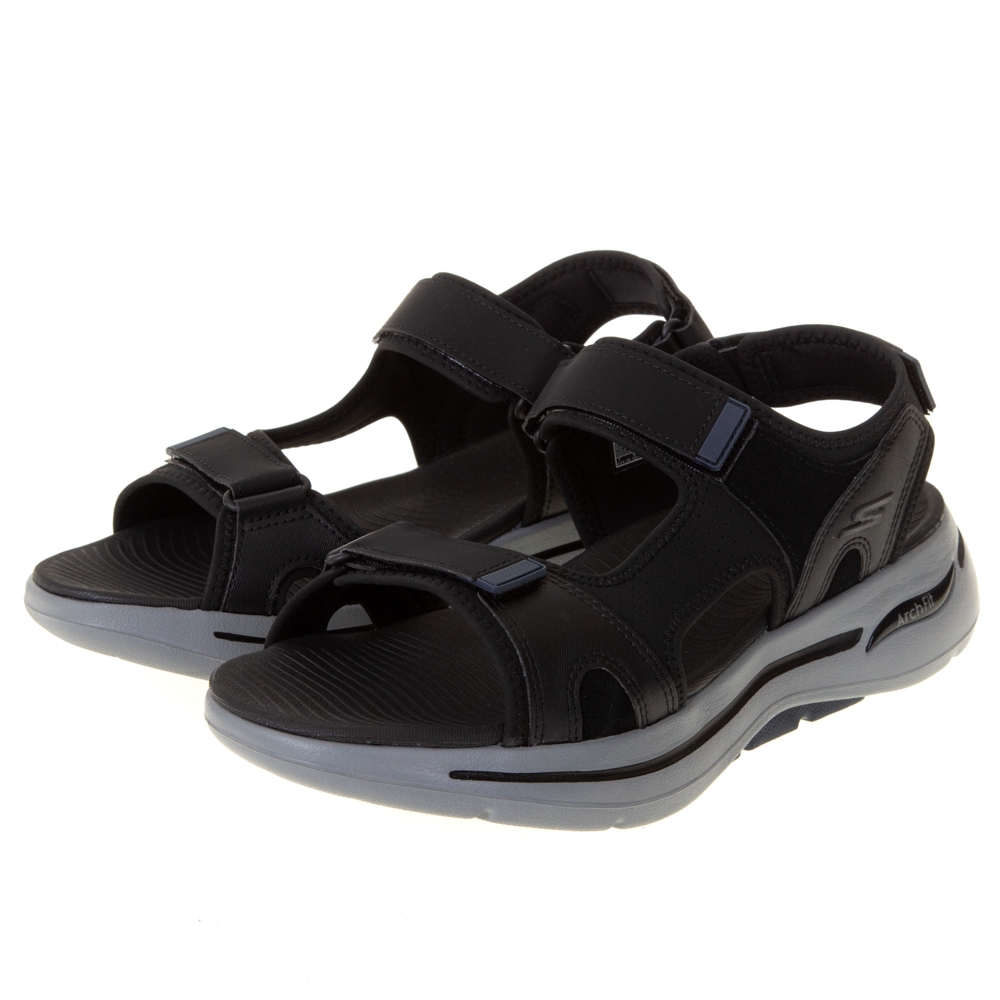 SKECHERS 男健走系列 涼鞋 拖鞋 GOWALK ARCH FIT SANDAL - 229021BKNV