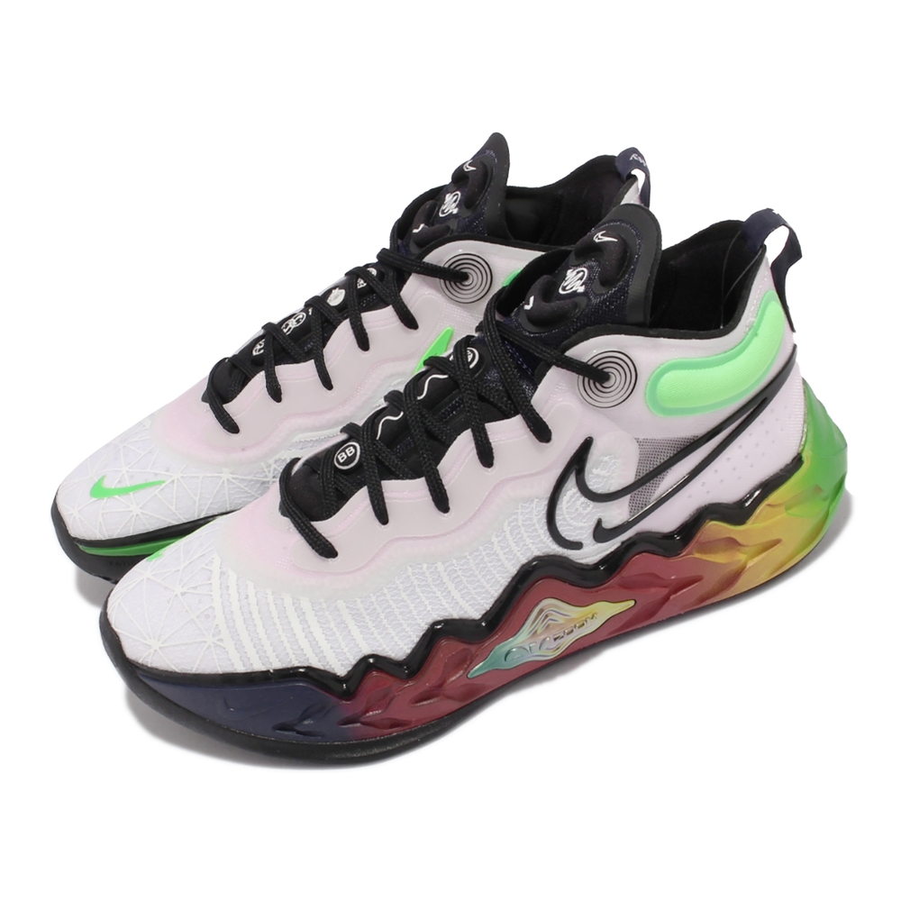 Nike 籃球鞋 Zoom GT Run EP 男鞋 氣墊 React彩色中底 實戰鞋 白 彩 DM7235-109